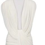 Abito con drappeggio ondulato 24043346 WHITE CHRISTOPHER ESBER 