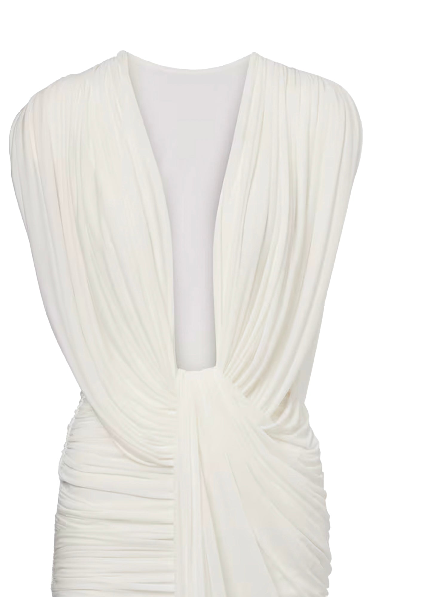Abito con drappeggio ondulato 24043346 WHITE CHRISTOPHER ESBER 