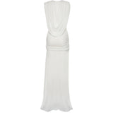 Abito con drappeggio ondulato 24043346 WHITE CHRISTOPHER ESBER 