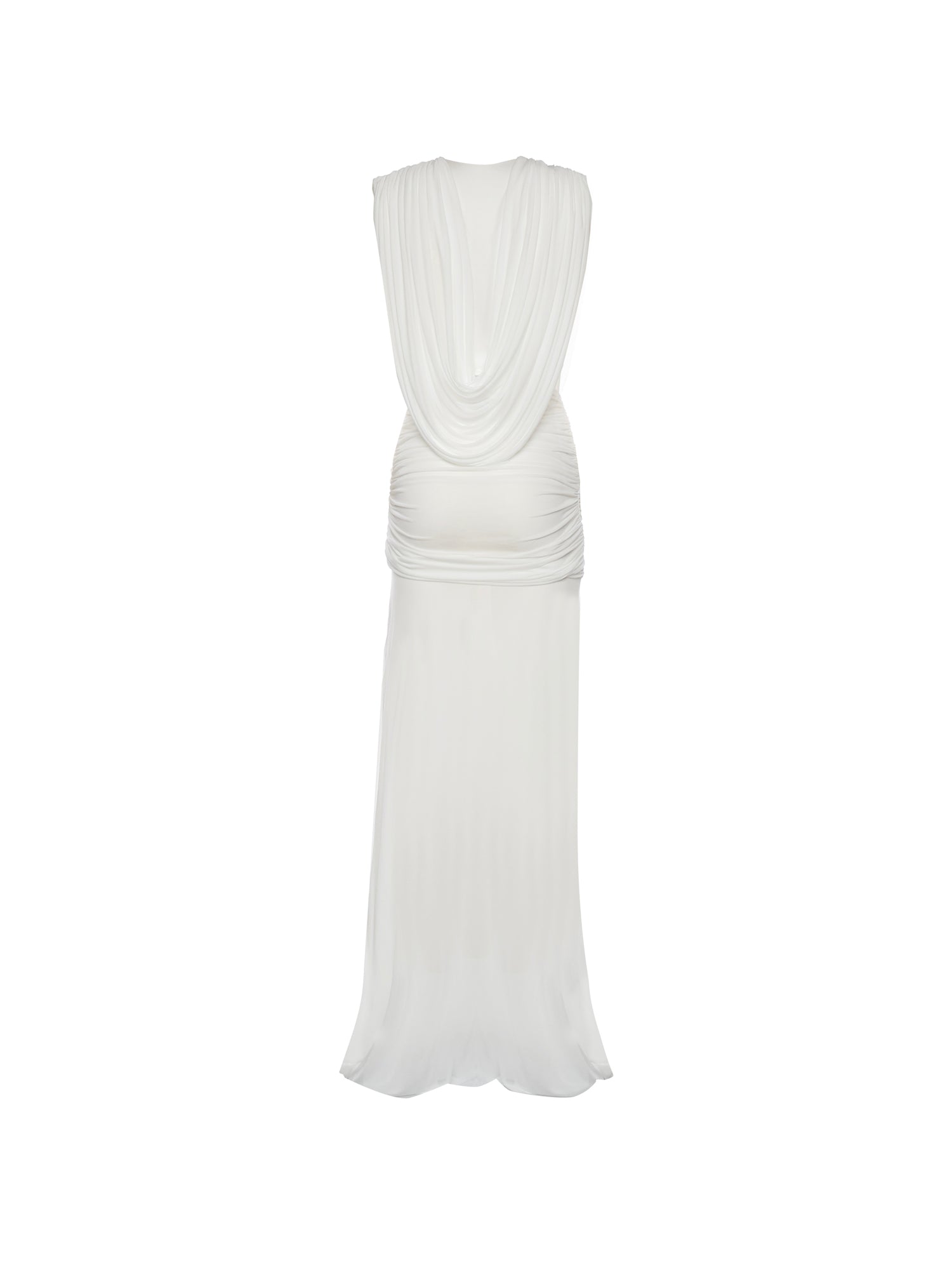 Abito con drappeggio ondulato 24043346 WHITE CHRISTOPHER ESBER 