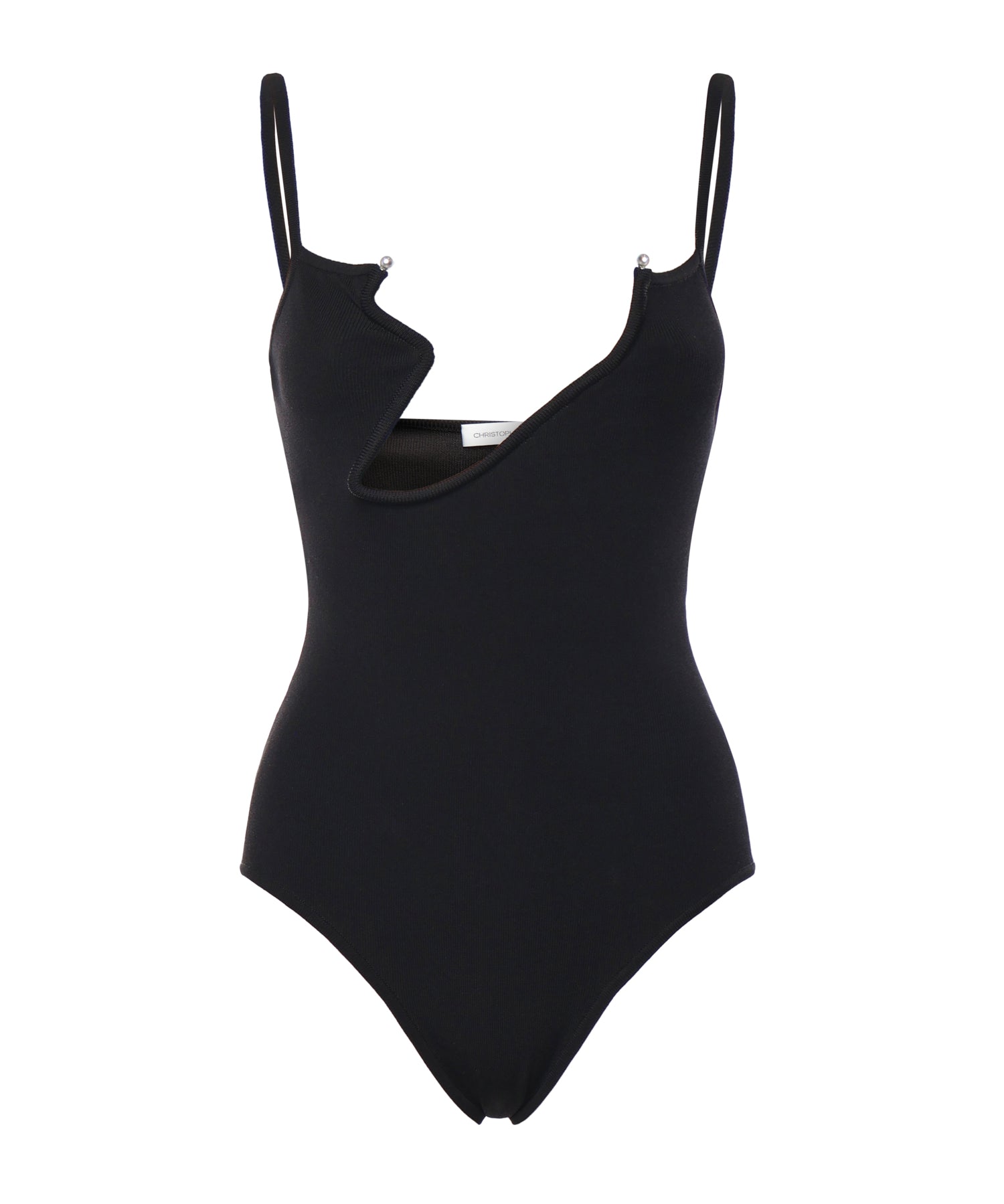 Body Odessa in maglia a coste 25041219 BLACK CHRISTOPHER ESBER 