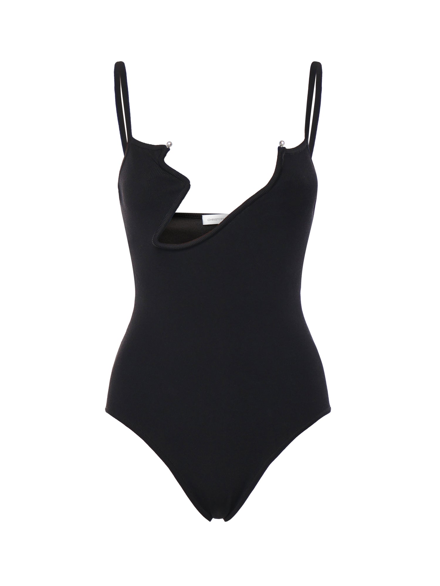 Body Odessa in maglia a coste 25041219 BLACK CHRISTOPHER ESBER 