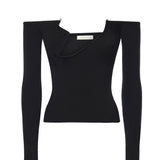 Top Odessa in maglia a coste 25041262 BLACK CHRISTOPHER ESBER 