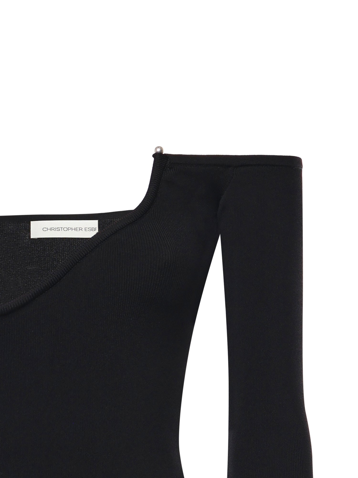 Top Odessa in maglia a coste 25041262 BLACK CHRISTOPHER ESBER 