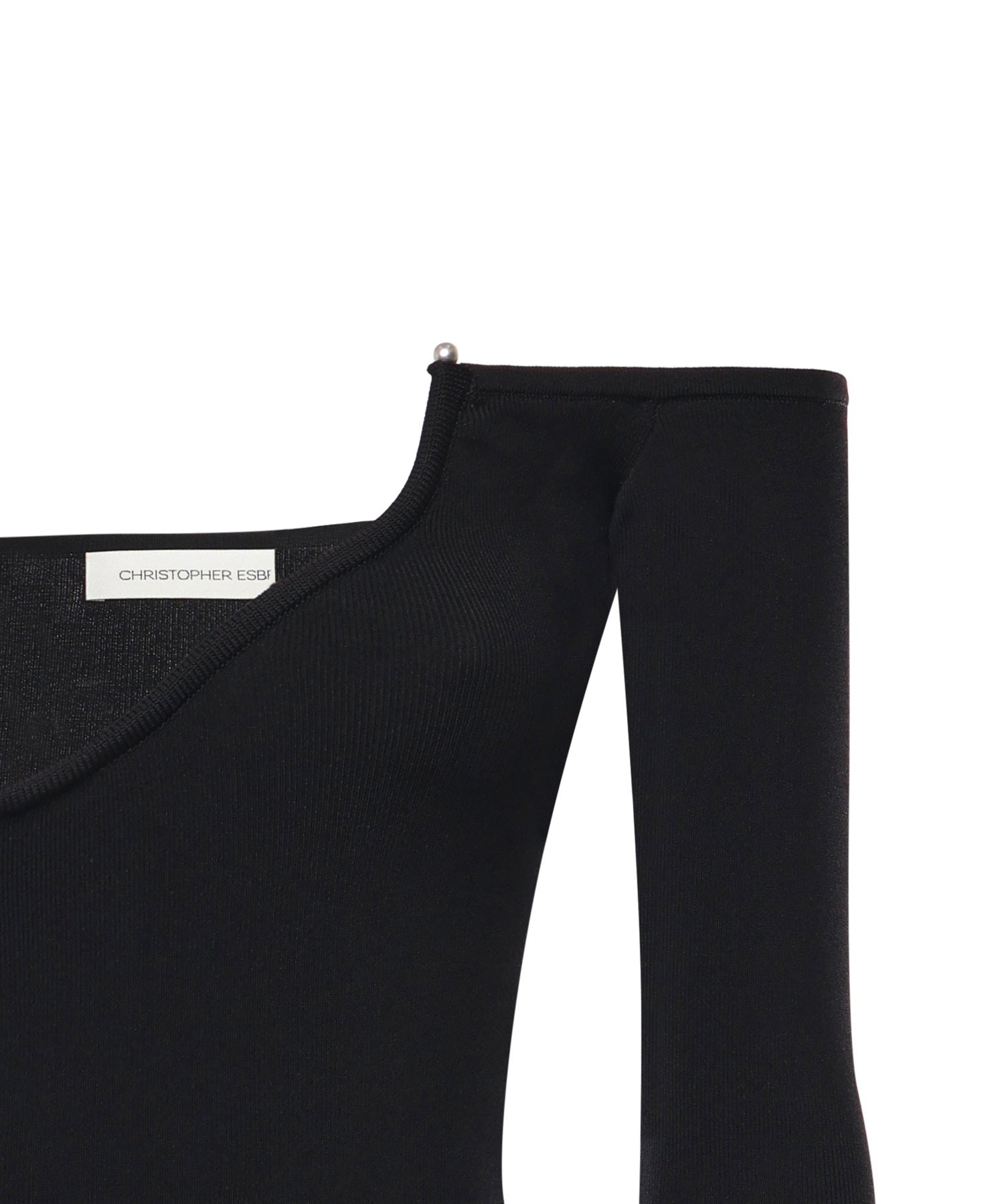 Top Odessa in maglia a coste 25041262 BLACK CHRISTOPHER ESBER 