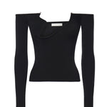 Top Odessa in maglia a coste 25041262 BLACK CHRISTOPHER ESBER 