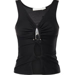 Top Crystal in maglia a coste 25041333 BLACK CHRISTOPHER ESBER 