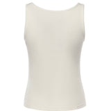 Top Crystal in maglia a coste 25041333 WHITE CHRISTOPHER ESBER 