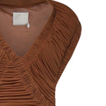 Abito lungo Theron con ruches 25043553 RUSSET CHRISTOPHER ESBER 