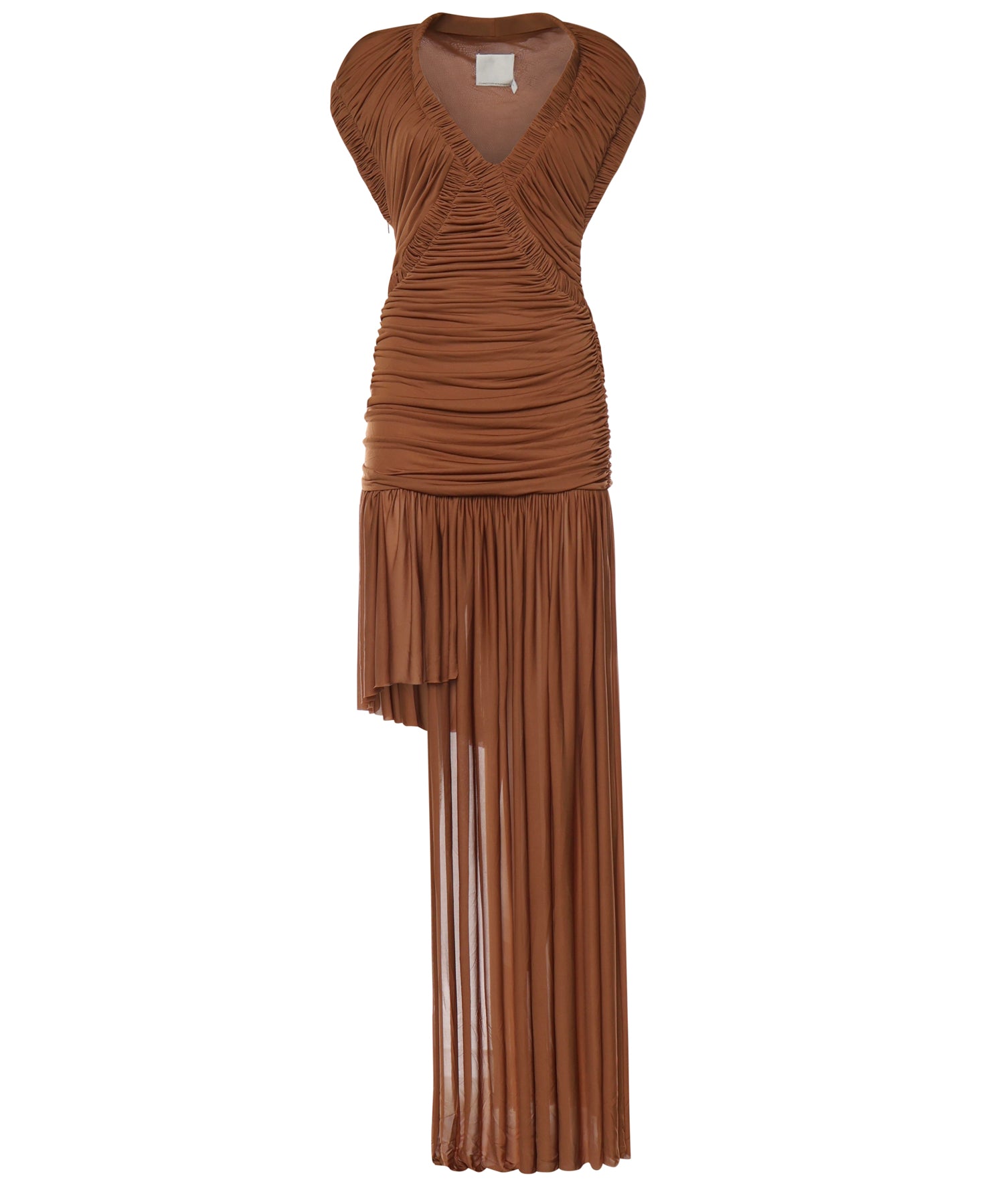 Abito lungo Theron con ruches 25043553 RUSSET CHRISTOPHER ESBER 