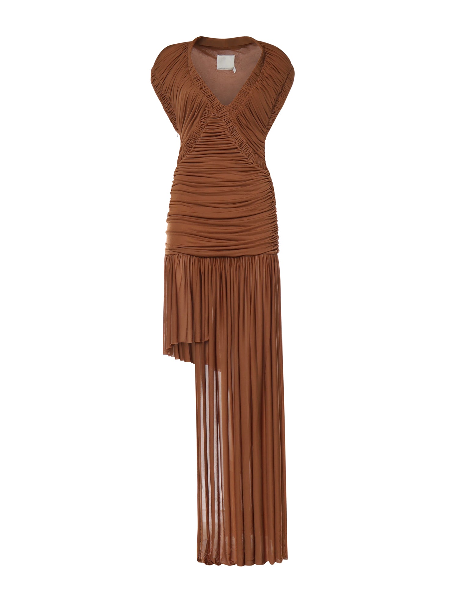 Abito lungo Theron con ruches 25043553 RUSSET CHRISTOPHER ESBER 