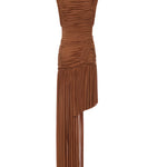 Abito lungo Theron con ruches 25043553 RUSSET CHRISTOPHER ESBER 