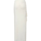 Gonna lunga Crystal in maglia a coste 25044334 WHITE CHRISTOPHER ESBER 