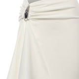 Gonna lunga Crystal in maglia a coste 25044334 WHITE CHRISTOPHER ESBER 