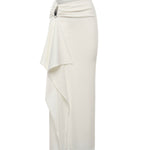 Gonna lunga Crystal in maglia a coste 25044334 WHITE CHRISTOPHER ESBER 