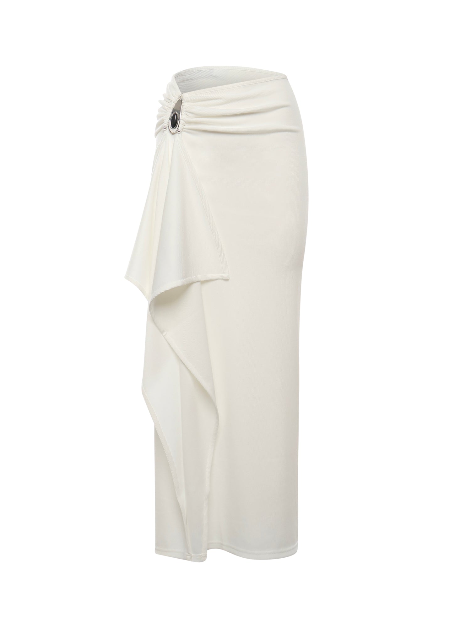 Gonna lunga Crystal in maglia a coste 25044334 WHITE CHRISTOPHER ESBER 