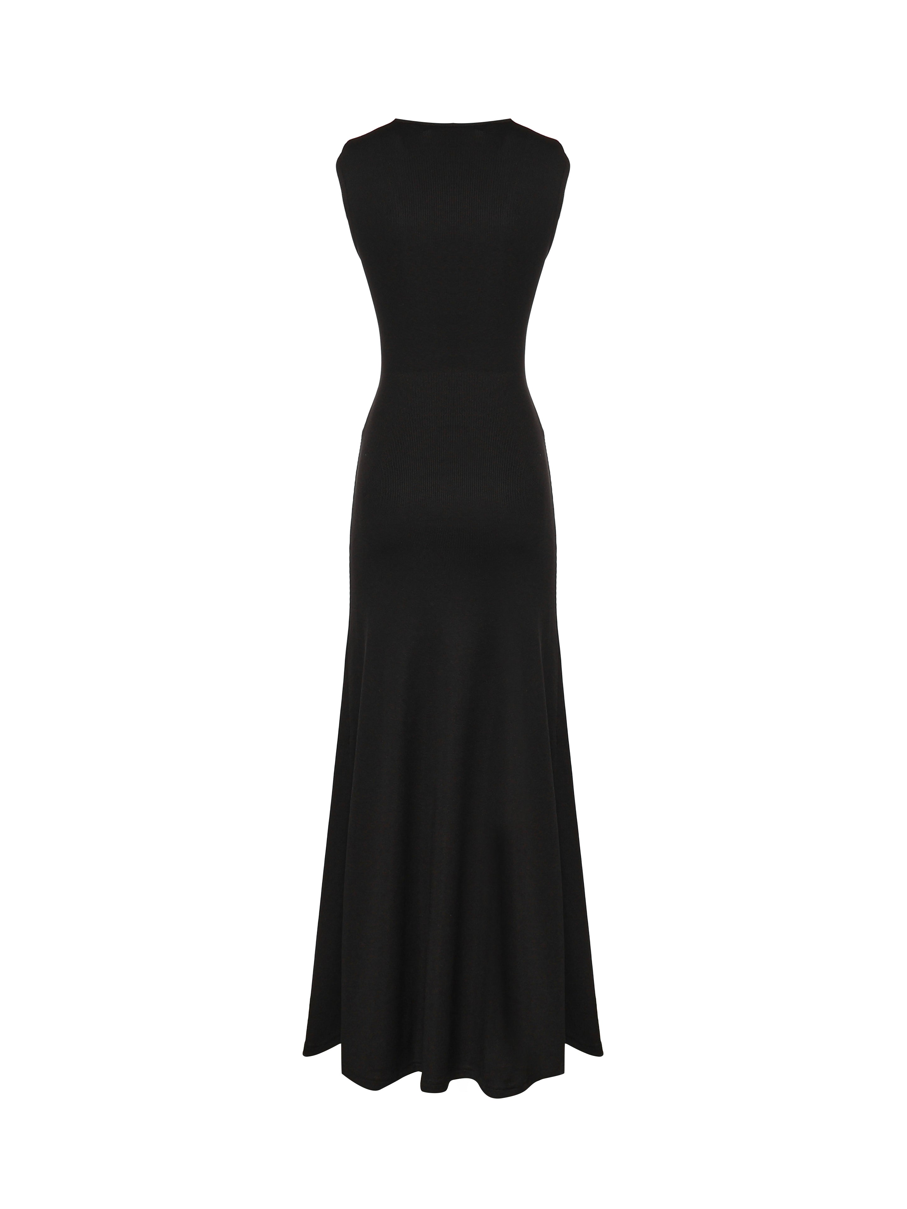 Abito midi Droplet Crystal Separation in jersey 26013750 BLACK CHRISTOPHER ESBER 