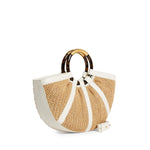 Borsa Shell in paglia e pelle E1U5D180101 392 COCCINELLE 