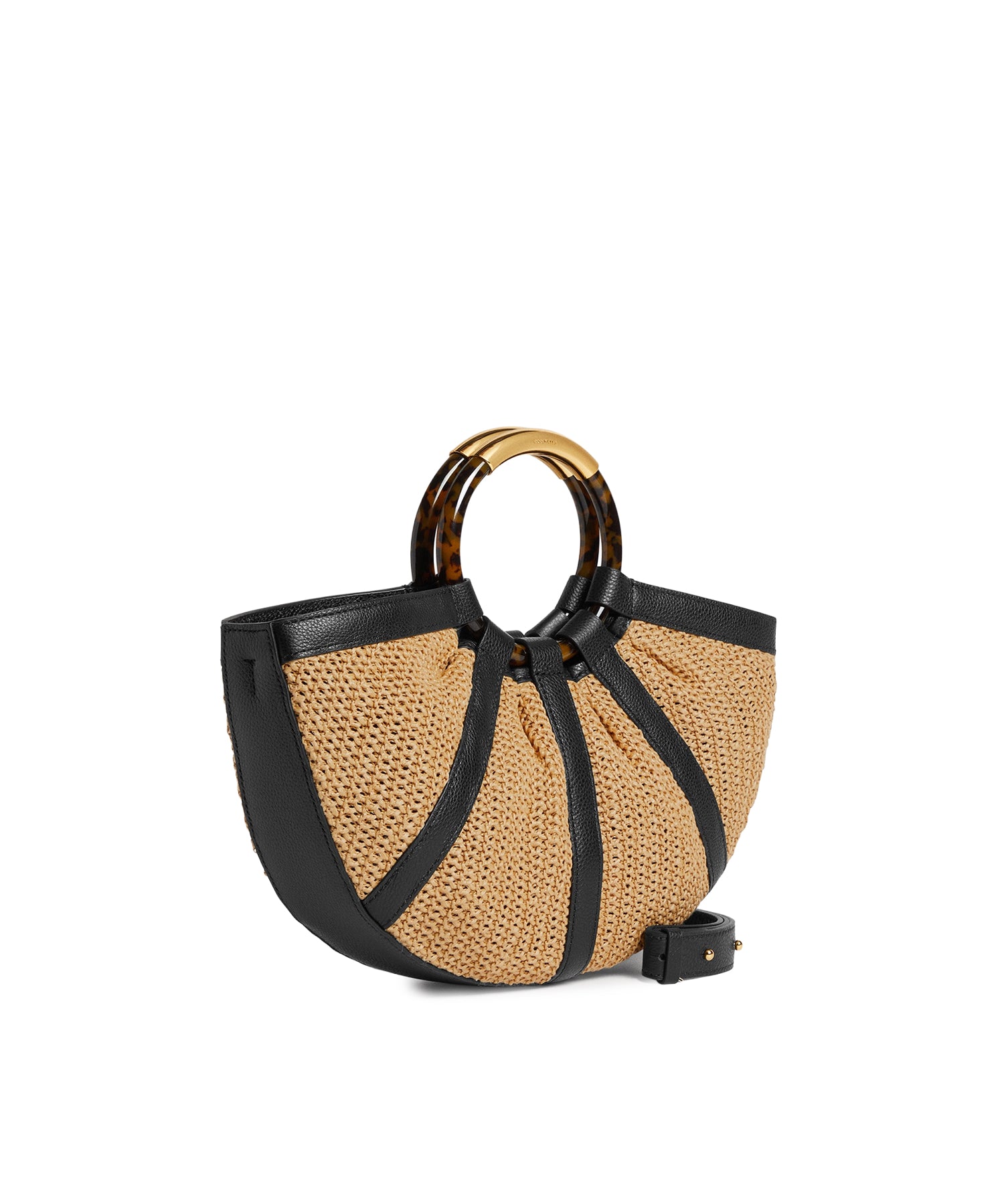 Borsa Shell in paglia e pelle E1U5D180101 846 COCCINELLE 