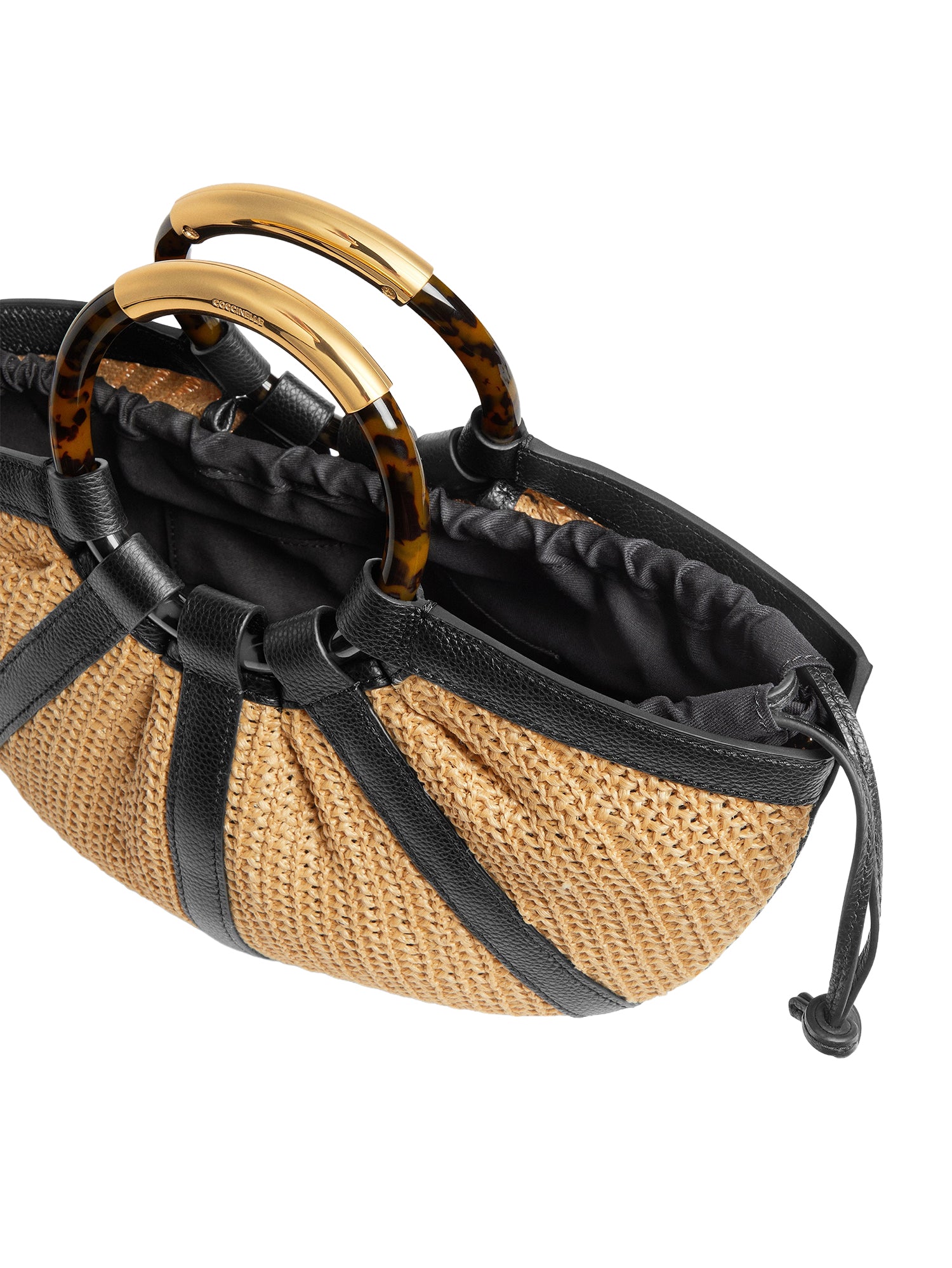 Borsa Shell in paglia e pelle E1U5D180101 846 COCCINELLE 