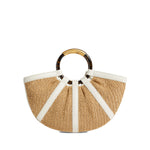 Borsa Shell medium in paglia e pelle E1U5D180201 392 COCCINELLE 