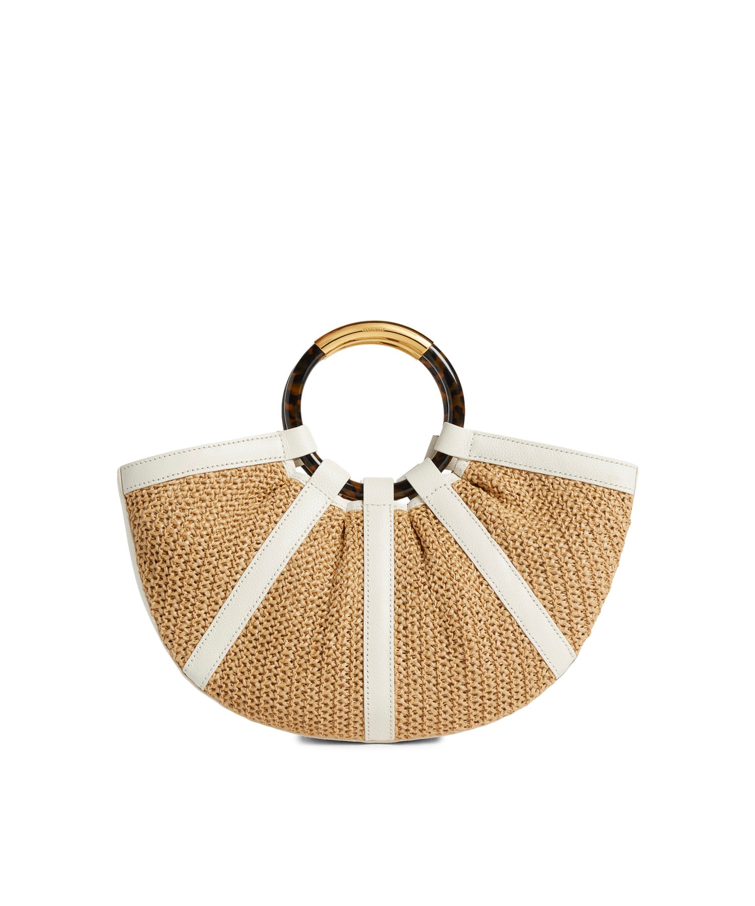 Borsa Shell medium in paglia e pelle E1U5D180201 392 COCCINELLE 