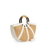 Borsa Shell medium in paglia e pelle E1U5D180201 392 COCCINELLE 
