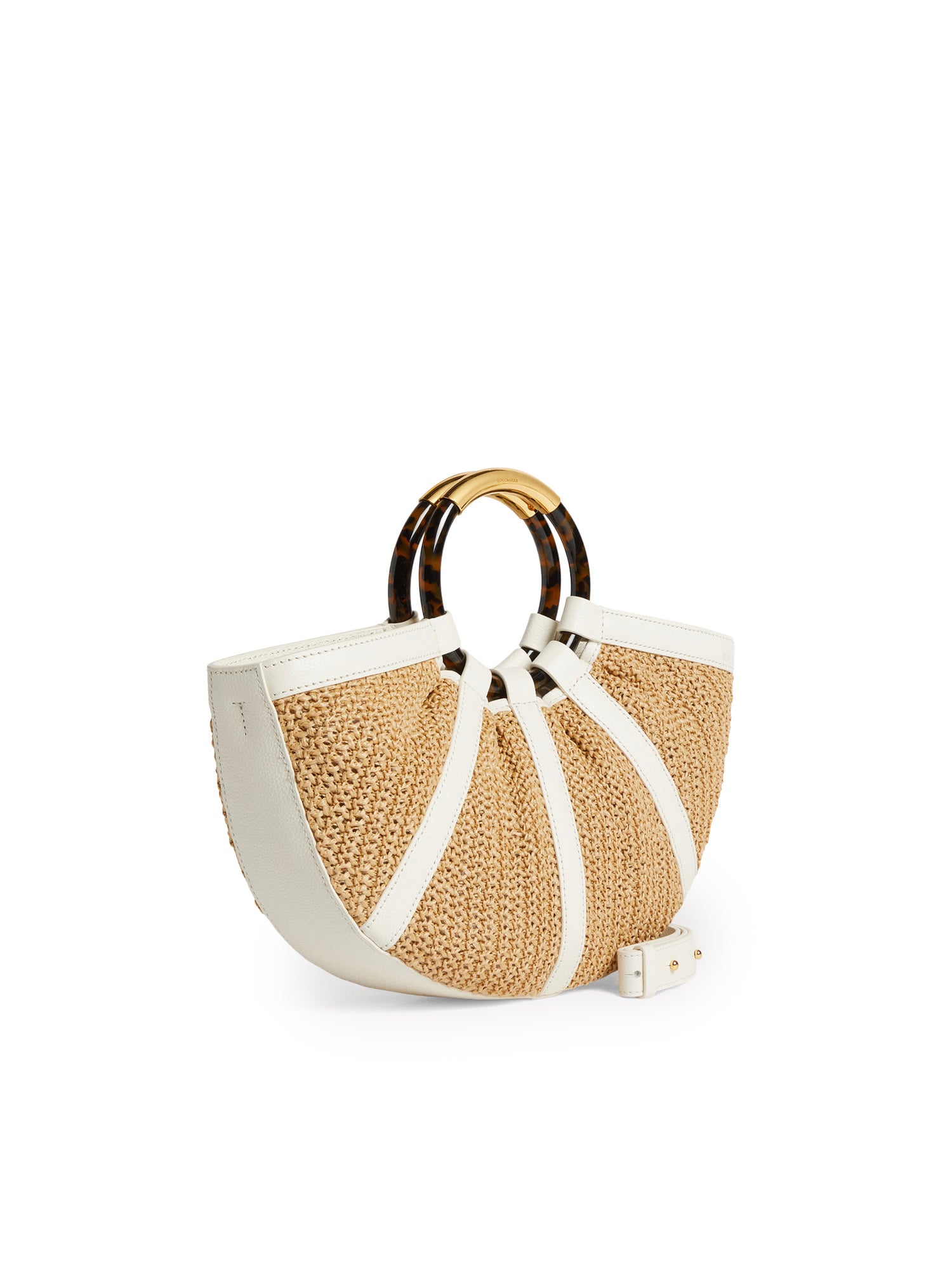 Borsa Shell medium in paglia e pelle E1U5D180201 392 COCCINELLE 