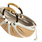 Borsa Shell medium in paglia e pelle E1U5D180201 392 COCCINELLE 