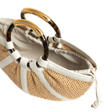 Borsa Shell medium in paglia e pelle E1U5D180201 392 COCCINELLE 