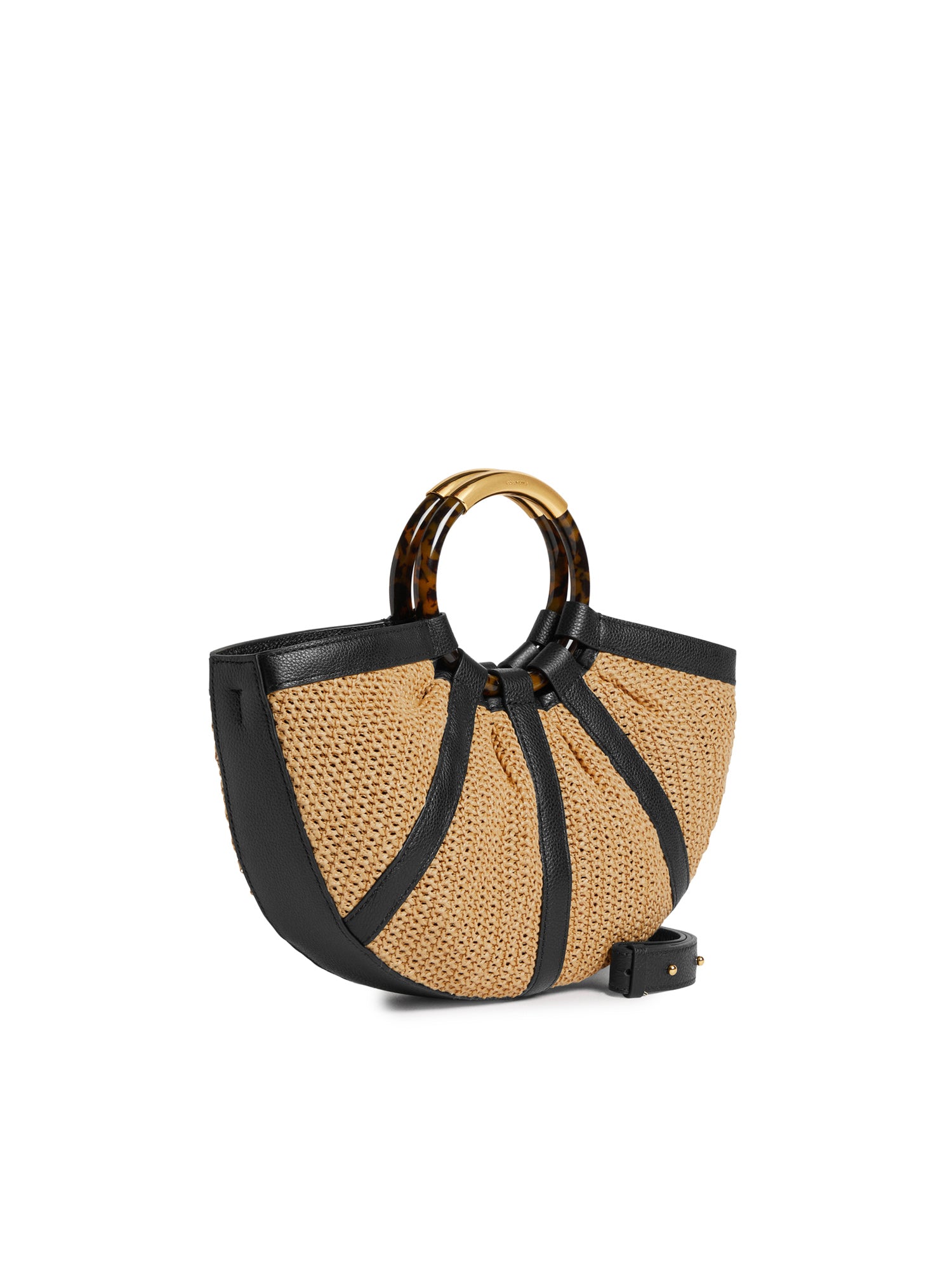 Borsa Shell medium in paglia e pelle E1U5D180201 846 COCCINELLE 