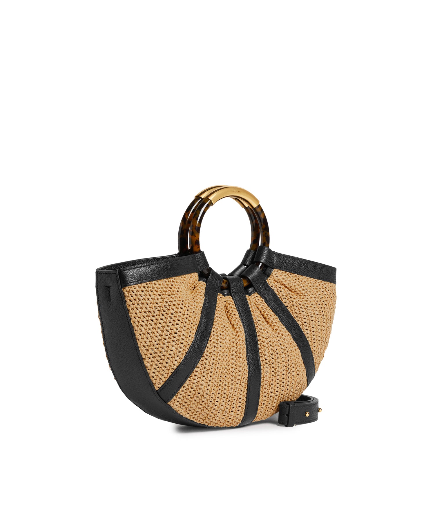 Borsa Shell medium in paglia e pelle E1U5D180201 846 COCCINELLE 