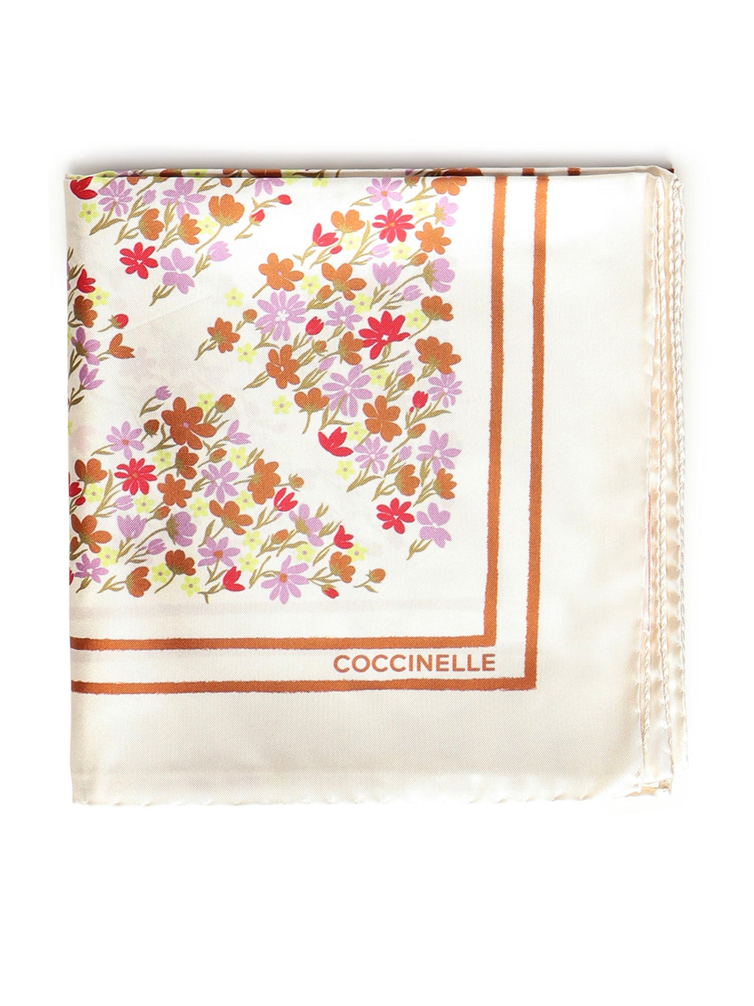 Foulard in seta con stampa E7UYE380101 M18 COCCINELLE 