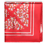 Foulard in seta con stampa E7UYE380101 M42 COCCINELLE 