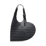 Borsa Croco Heart in pelle COPBA112F6075 BLK COPERNI 