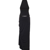Abito lungo con scollo all'americana COPR238F5022 BLK COPERNI 