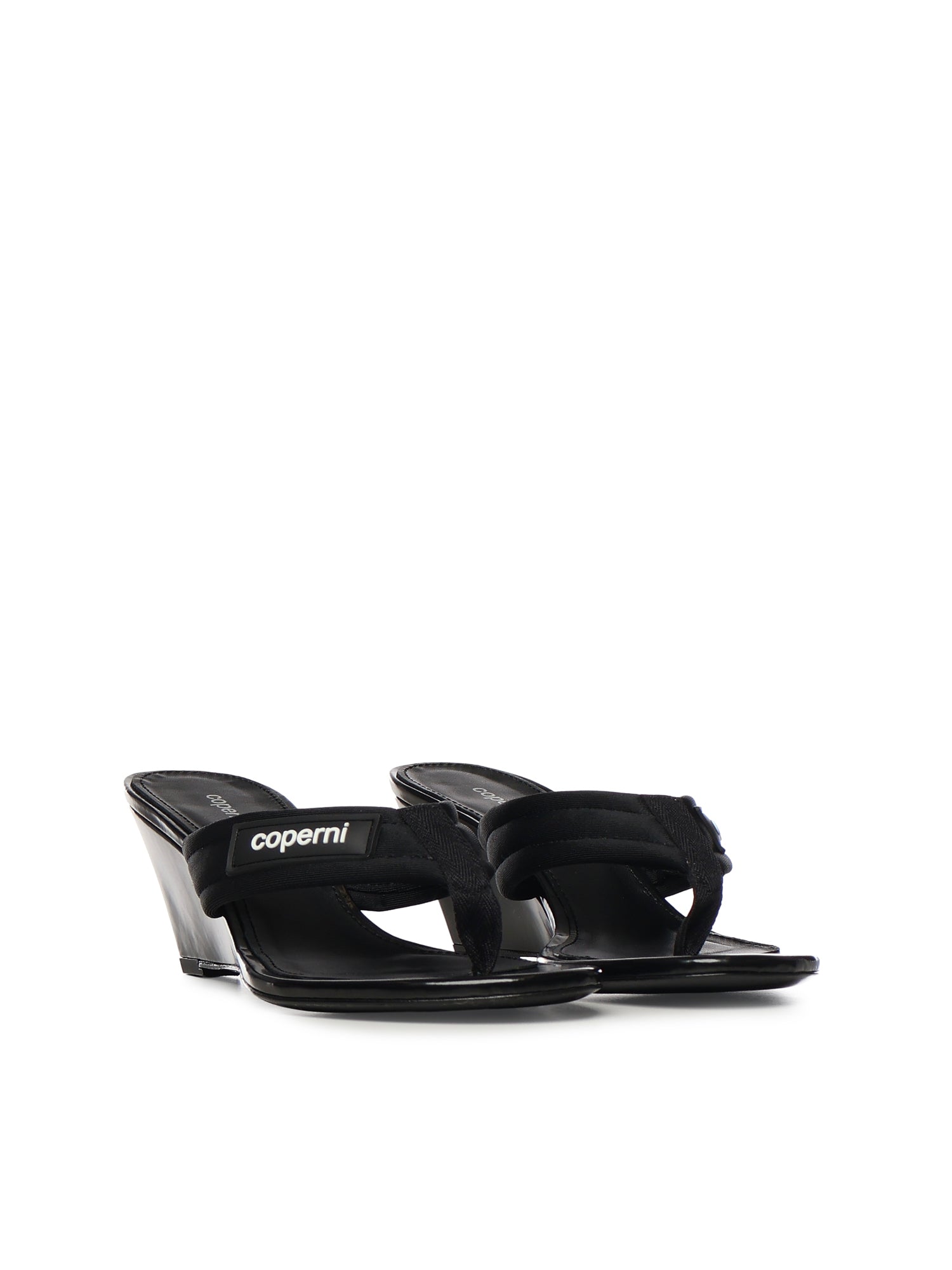 Sandali infradito con zeppa e logo COPSH97F3070 BLK COPERNI 