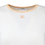 T-shirt Signature Contrast in cotone con logo 125JTS017JS0203 B256 COURREGES 