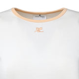 T-shirt Signature Contrast in cotone con logo 125JTS017JS0203 B256 COURREGES 