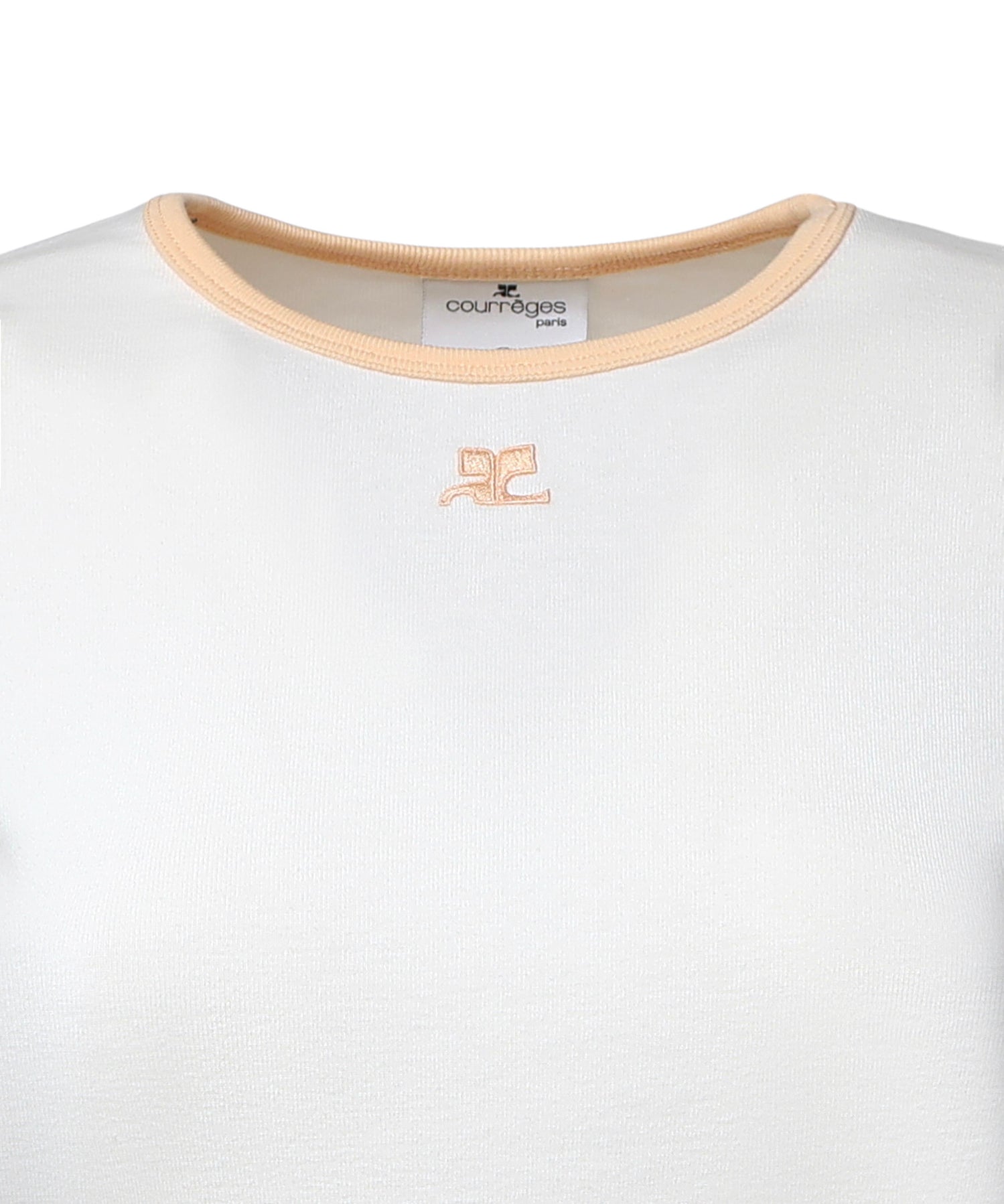 T-shirt Signature Contrast in cotone con logo 125JTS017JS0203 B256 COURREGES 