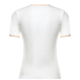 T-shirt Signature Contrast in cotone con logo 125JTS017JS0203 B256 COURREGES 