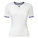 T-shirt Signature Contrast in cotone con logo 125JTS017JS0203 B257 COURREGES 