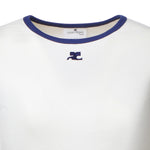 T-shirt Signature Contrast in cotone con logo 125JTS017JS0203 B257 COURREGES 