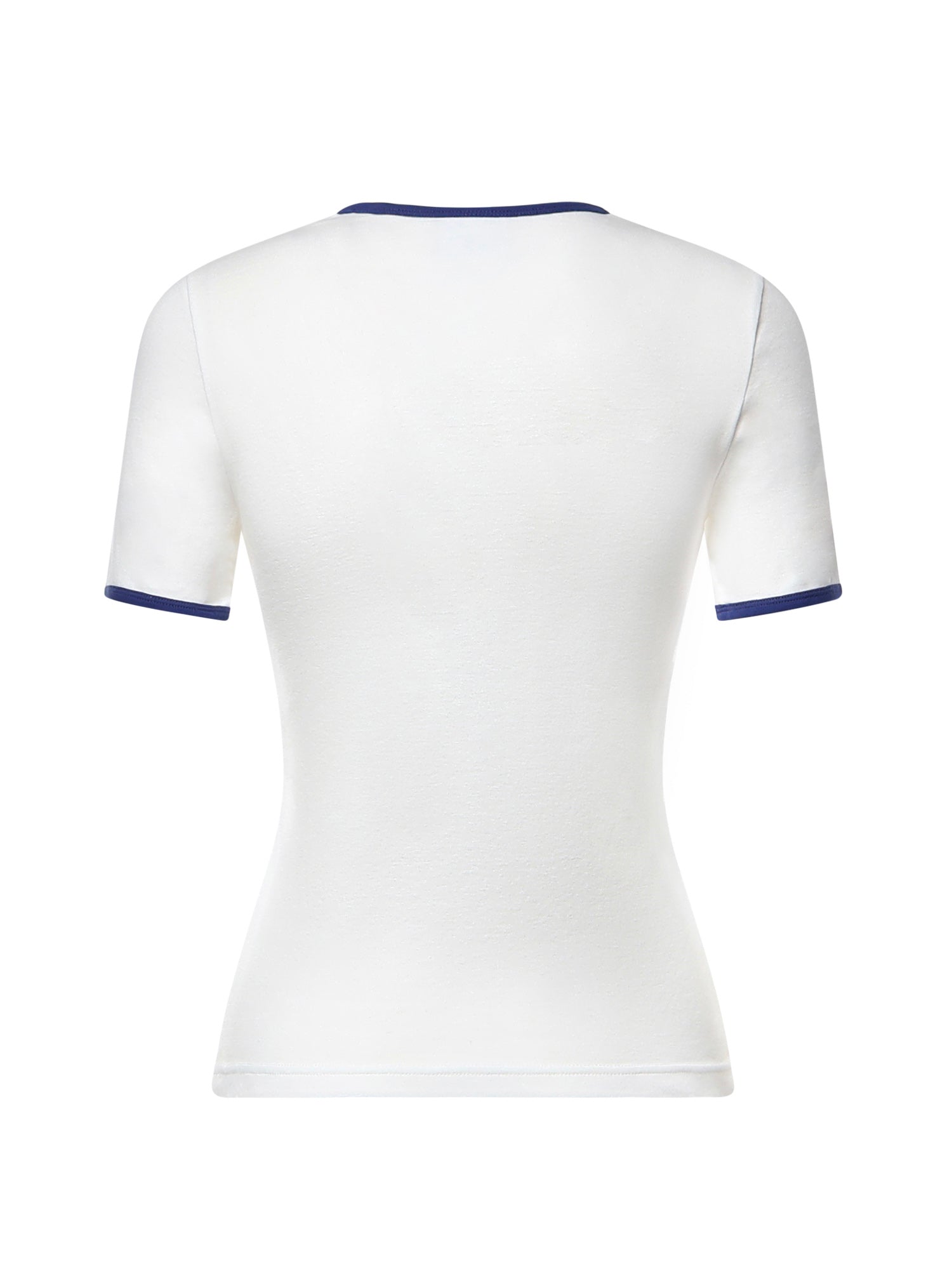 T-shirt Signature Contrast in cotone con logo 125JTS017JS0203 B257 COURREGES 