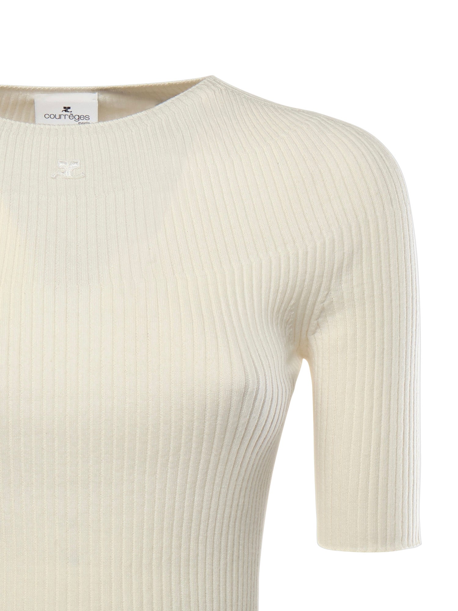 Maglione Solar a costine 125MPU130FI0049 0001 COURREGES 