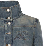 Giacca Reedition in denim 126DBL335DE0058 7055 COURREGES 