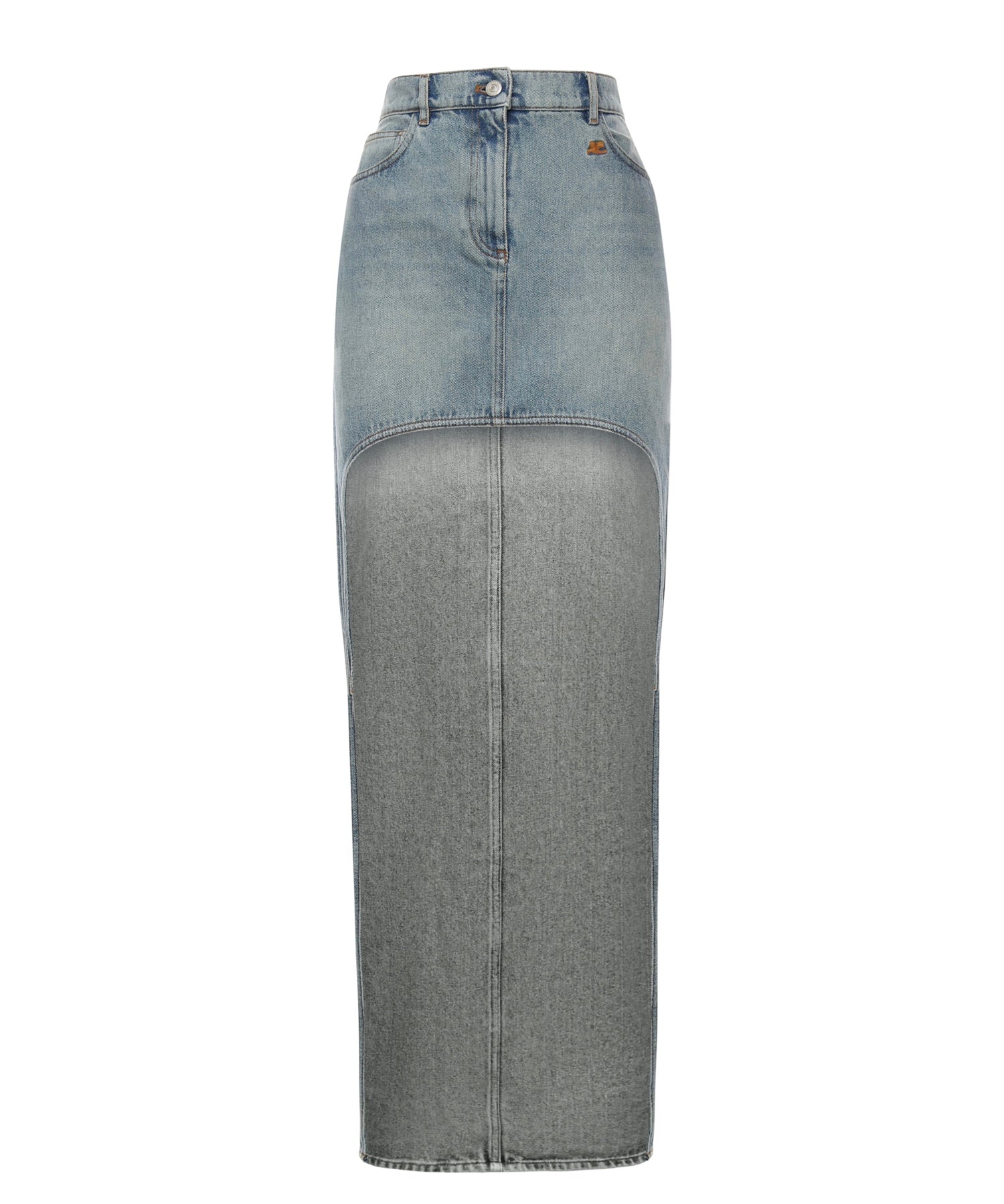 Gonna asimmetrica in denim 126DJU346DE0058 7055 COURREGES 