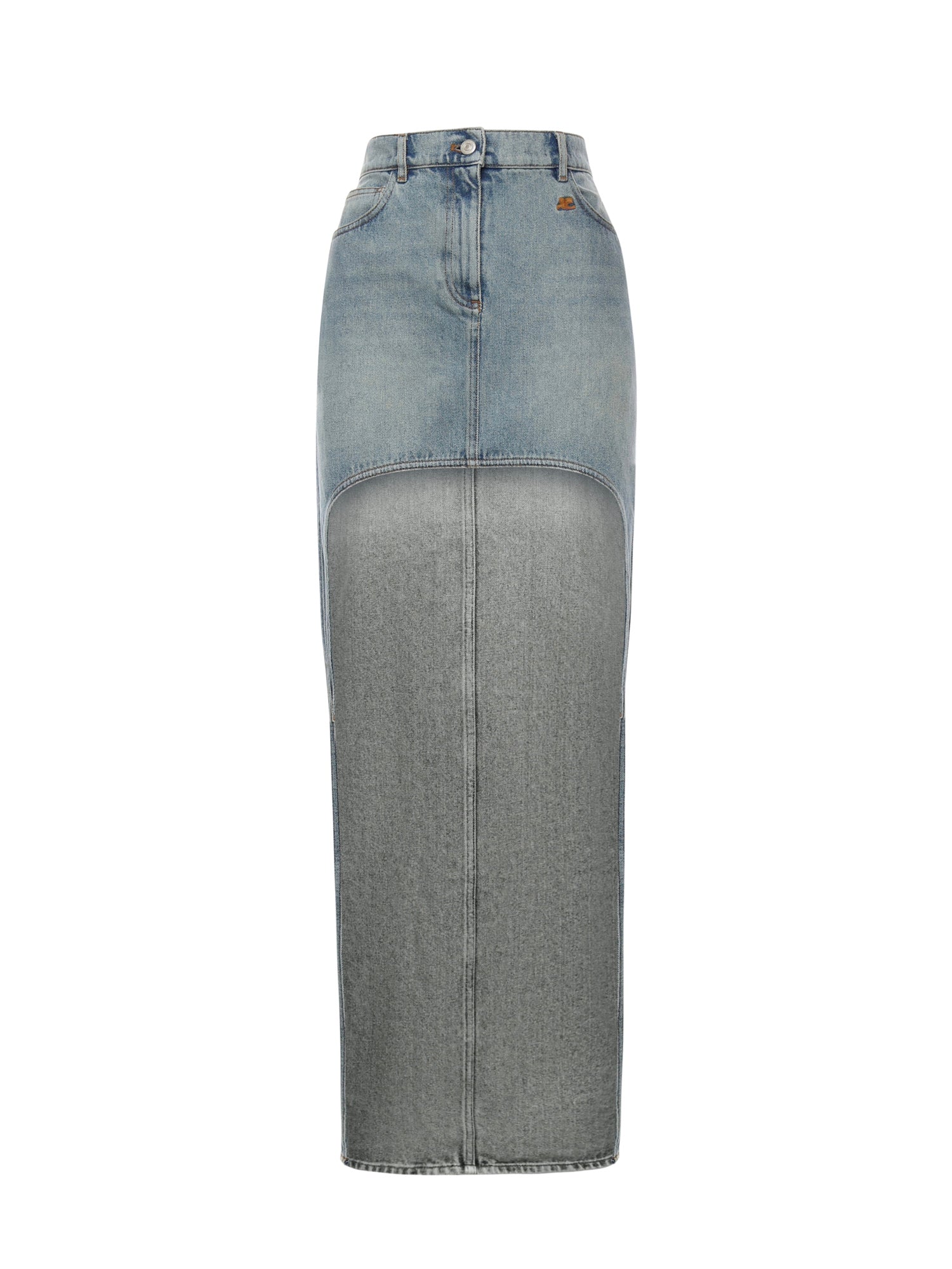 Gonna asimmetrica in denim 126DJU346DE0058 7055 COURREGES 
