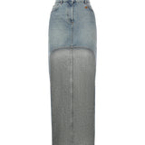 Gonna asimmetrica in denim 126DJU346DE0058 7055 COURREGES 