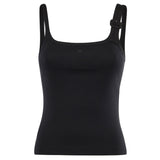 Canotta 90's con fibbia in cotone 126JDE153JS0194 9999 COURREGES 